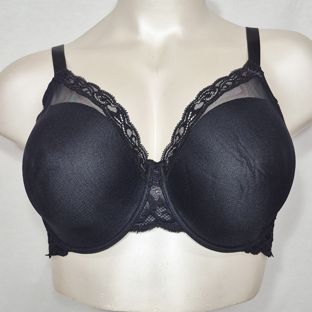 42DD Natori 741299 Feathers Full Figure Contour Underwire Bra Black